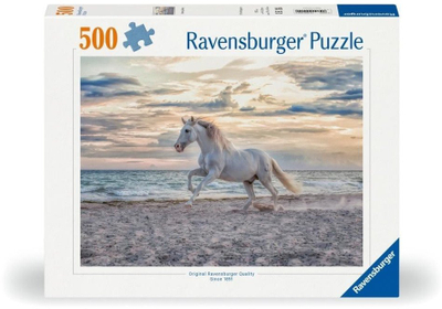 Puzzle Ravensburger Horse on the Beach, 500 copa, peizazh deti, shumëngjyrësh