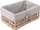 Shportë organizimi Orion Storage Basket Natural, 30.5x20.5x15 cm, me mbulesë stofi gri