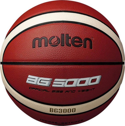 Top basketbolli Molten B5G3000 BG3000, për çuna e goca, masa 5, lëkurë sintetike, portokalli