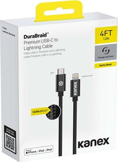 Kabllo USB Kanex USB C në Lightning, 1.2m, Power Delivery, argjendtë