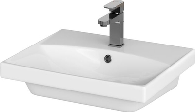 Lavaman Cersanit City K35-005, 50.5 cm, montim mbi mobilje, i bardhë