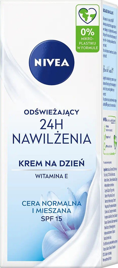 Krem dite Nivea Refreshing Day Cream, 24h hidratim, SPF 15, 50ml