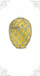 Kartolinë me zarf Egg, G06 29A 221, 12x23 cm, ngjyrë ari