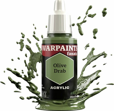 Ngjyrë akrilike The Army Painter Warpaints Fanatic Olive Drab, 18 ml, jeshile ushtrie