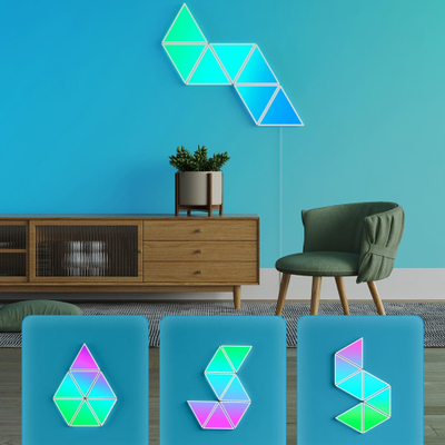 Panele drite inteligjente Govee Glide Triangle Light Panels, set me 10 copë, RGBIC, shumëngjyrëshe