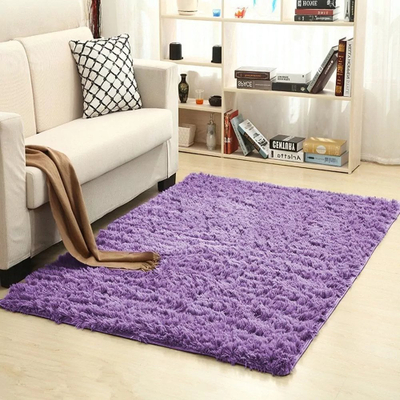 Tapet Thick Soft Plush Shaggy Rug, 80x150 cm, i trashë, vjollcë e hapur