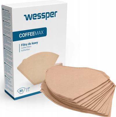 Filterë letre për kafe Wessper Coffemax Nr.4, 80 copë, ngjyrë kafe