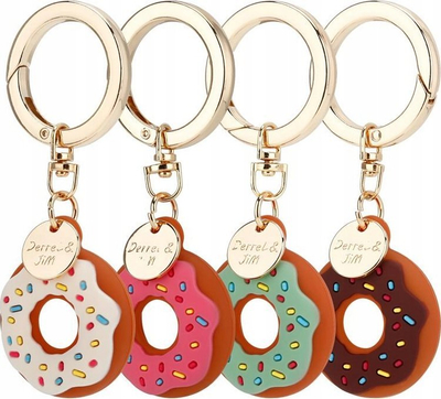 Mbajtëse AirTag Donut, varëse çelsash, e bardhë