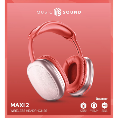 Kufje Cellularline Music Sound MAXI2 BTHEADBMSMAXI2R, wireless, të kuqe