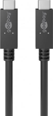 Kabllo USB C në USB C Wentronic 49252, 0.5m, USB 3.2 Gen 2, i zi