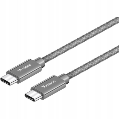 Kabllo USB C YENKEE YCU C102 SR, USB C në USB C, 2m, e zezë