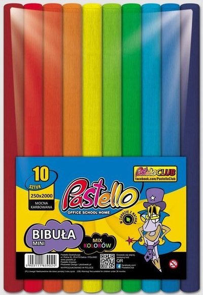 Letër krep Mini, set me 10 ngjyra të ndryshme