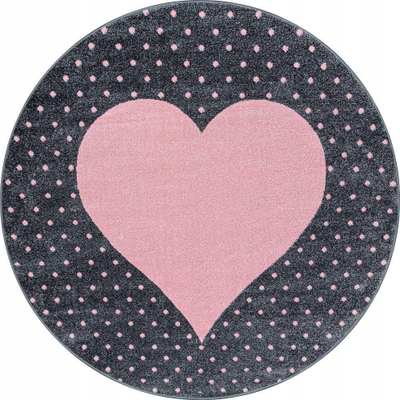 Tapet për fëmijë Bravich Bambi Round Heart, 160 cm, me zemër, rozë