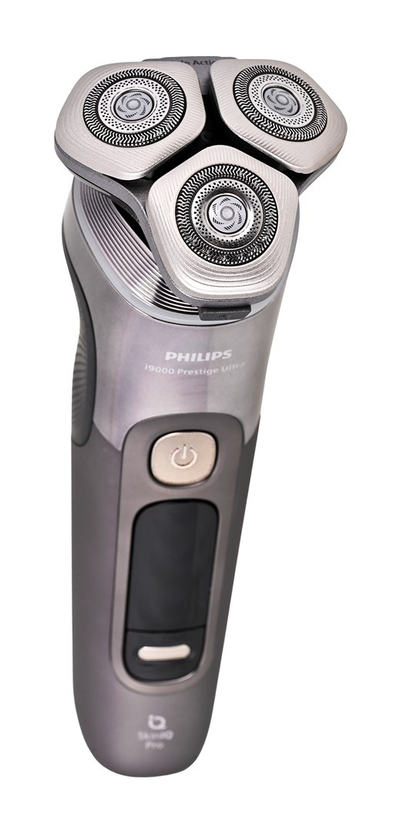 Aparat rroje elektrik Philips i9000 Prestige Ultra XP9402/31, SkinIQ Pro, ekran digjital, gri metalik