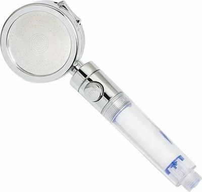 Kokë dushi AG866A Shower Head Turbine Fan, me STOP, me turbinë që rrotullohet, krom