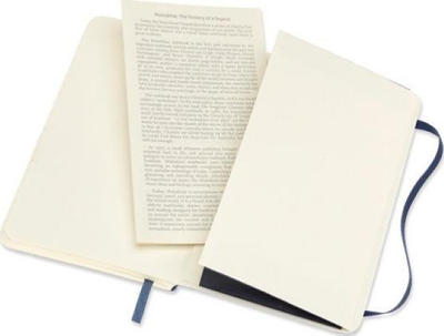 Fletore Moleskine Pocket Ruled Soft, format i vogël, me vija, blu safir