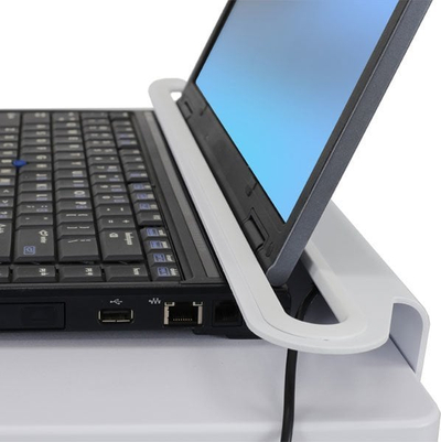 Karrocë laptopi Ergotron StyleView SV10, rregullim lartsie, alumin edhe e bardhë