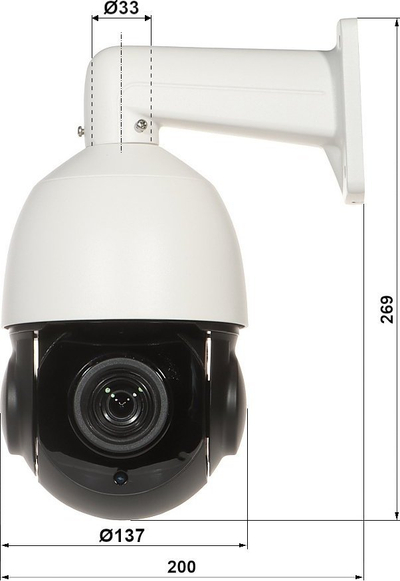 Kamerë IP Omega Speed Dome Outdoor OMEGA-23P18-8, 1080p, e bardhë