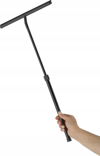 Телескопска шпатулa за бања WENKO, двојно гумено сечило, 37–59 cm, црна