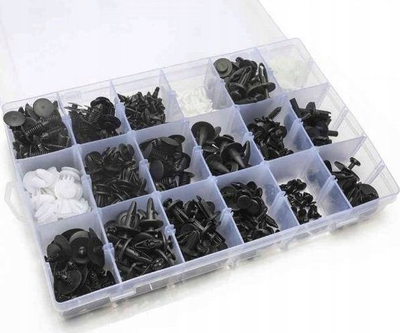 Set kapëse plastike auto Epman 415 copë, universal, e zezë