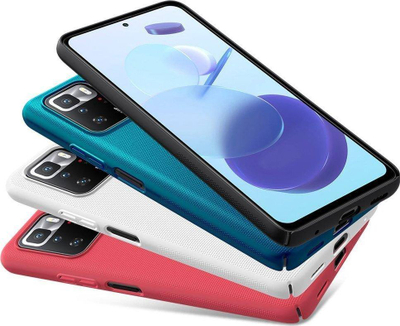 Kapak telefoni Nillkin Frosted Shield për Xiaomi POCO M6 M3 M4 Pro, plastikë e fortë, shumë i hollë, i zi
