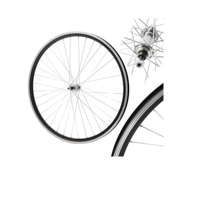Rrotë përpara biçiklete Shimano Cone, 26", buzë alumini, e zezë