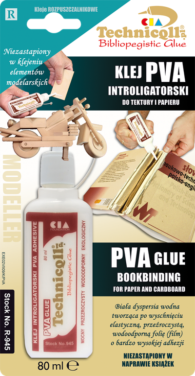 Лепак за книги Техникл R-945, ПВА, 80 ml, бел