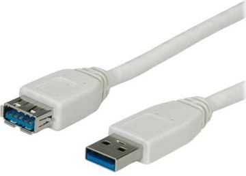 Kabllo USB 3.0 Value Type A në A, 0.8 m, e bardhë