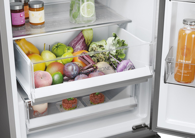 Frigorifer kombi Haier HTW5620DNMG, 414L, No Frost, inox