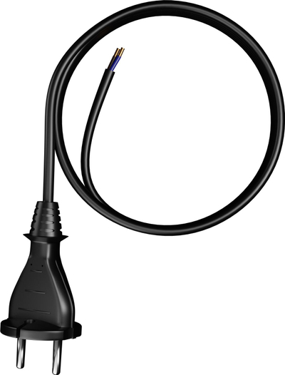 Kabllo lidhëse Plastrol PP-21, 3m, H05RR-F 2x1.5mm², e zezë