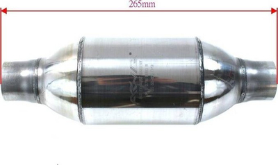 Katalizator sport universal FI 50, për motor 3–5L, EURO 3, çelik inoks