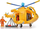 Lodër helikopter Fireman Sam Wallaby 2, me figurë, me drita dhe tinguj, i verdhë