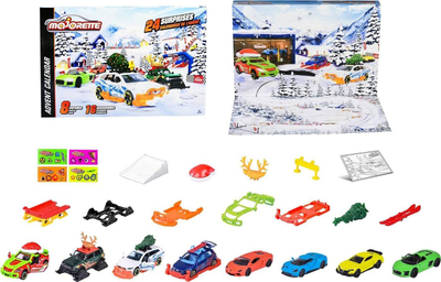 Kalendar Advent Majorette me 24 surpriza, lodra makina, multingjyrësh