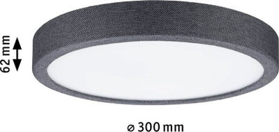 Plafoniere LED Paulmann Cosara, 15W, Ø30 cm, gri e errët