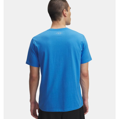Bluzë sportive Under Armour Boxed Sportstyle, pambuk, për burra, blu