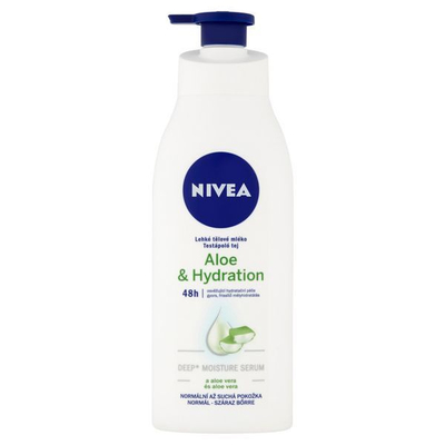 Qumësht trupi Nivea Aloe & Hydration, hidratim i lehtë, përthithje e shpejtë