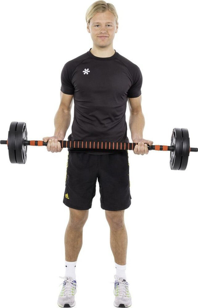 Set dambellash dhe shufre Pure2Improve Hybrid, 40kg, i zi