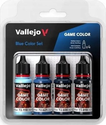 Set bojrash për miniatura Vallejo Game Color VJP72376, 8x18ml, nuanca blu