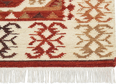 Tapet kilim VOSKEVAZ, 160 x 230 cm, lesh pambuk, shumëngjyrësh