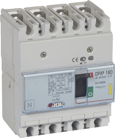 Ndërprerës magnetotermik Legrand DPX³ 160 4P, 160A, 16kA, gri