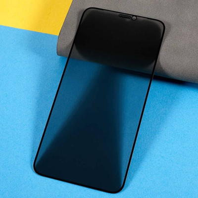 Xham mbrojtës privacy për iPhone X 11, Full Screen, xham i temperuar, i zi