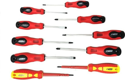 Set kaçavidash AWTools AW36822, 10 copë, VDE 1000V