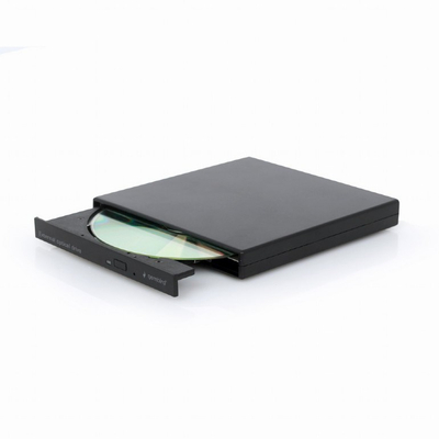 Disk optik i jashtëm Gembird DVD-USB-04, USB 2.0, 24x CD, 8x DVD, i zi