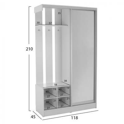 Paradhomë Dulce me Dollap  118×45×210 cm (HM2424.03)