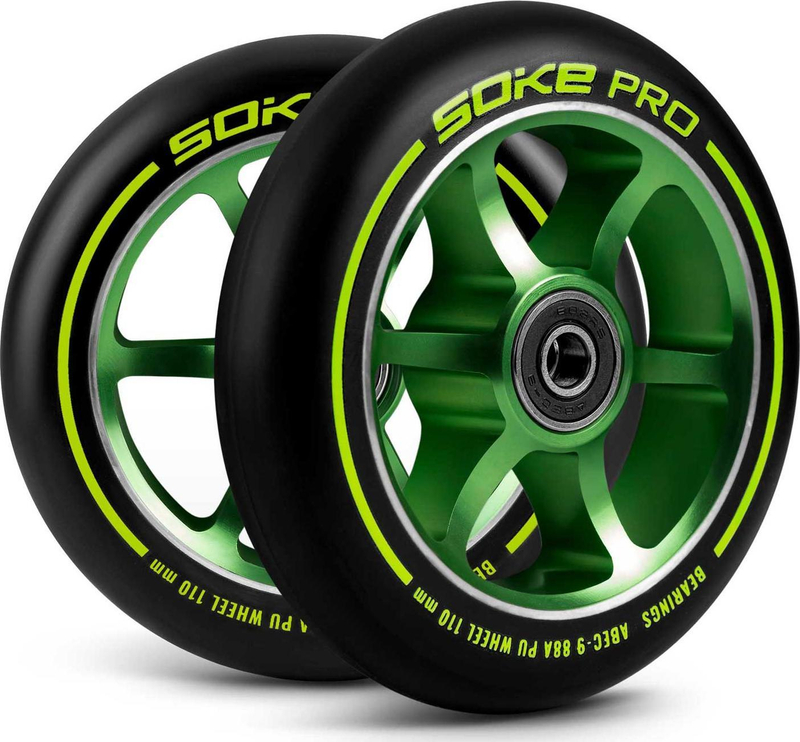 Rrota trotineti Soke Scooter Wheels 110 mm, set 2 copë, jeshile