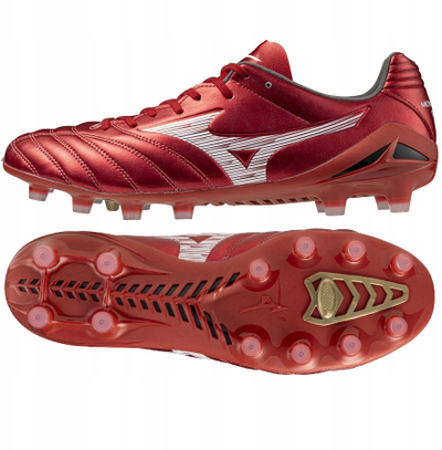 Këpuca futbolli Mizuno Monarcida Neo III Pro M P1GA252260, për bar natyral, për meshkuj, të kuqe