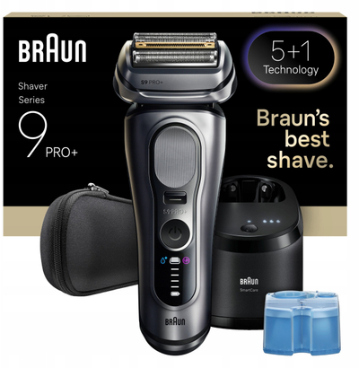 Електричен брич Braun Series 9 PRO+ 9667CC, Clean and Charge, сребрен