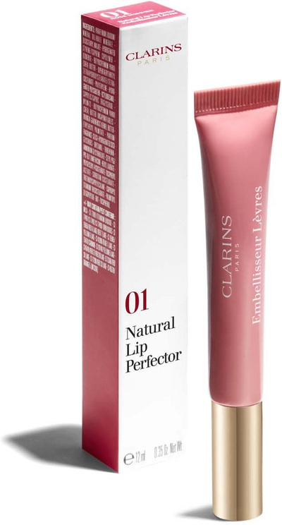 Gloss buzësh Clarins Lip Perfector Sheer Gloss, efekt shkëlqim, transparence, transparent