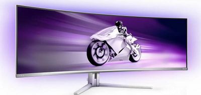 Monitor gaming Philips Evnia 49M2C8900L, 49", Dual QHD QD OLED, i bardhë