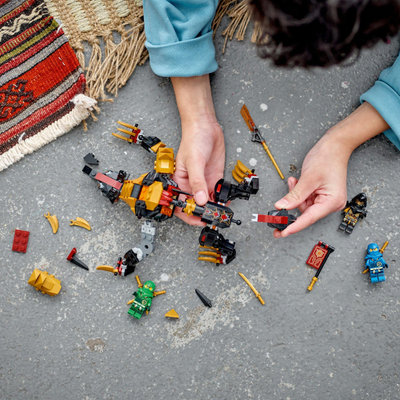 Set lodrash LEGO NINJAGO Imperium Dragon Hunter Hound 71790, 198 copa, për kalamaj mbi 6 vjeç, shumëngjyrësh